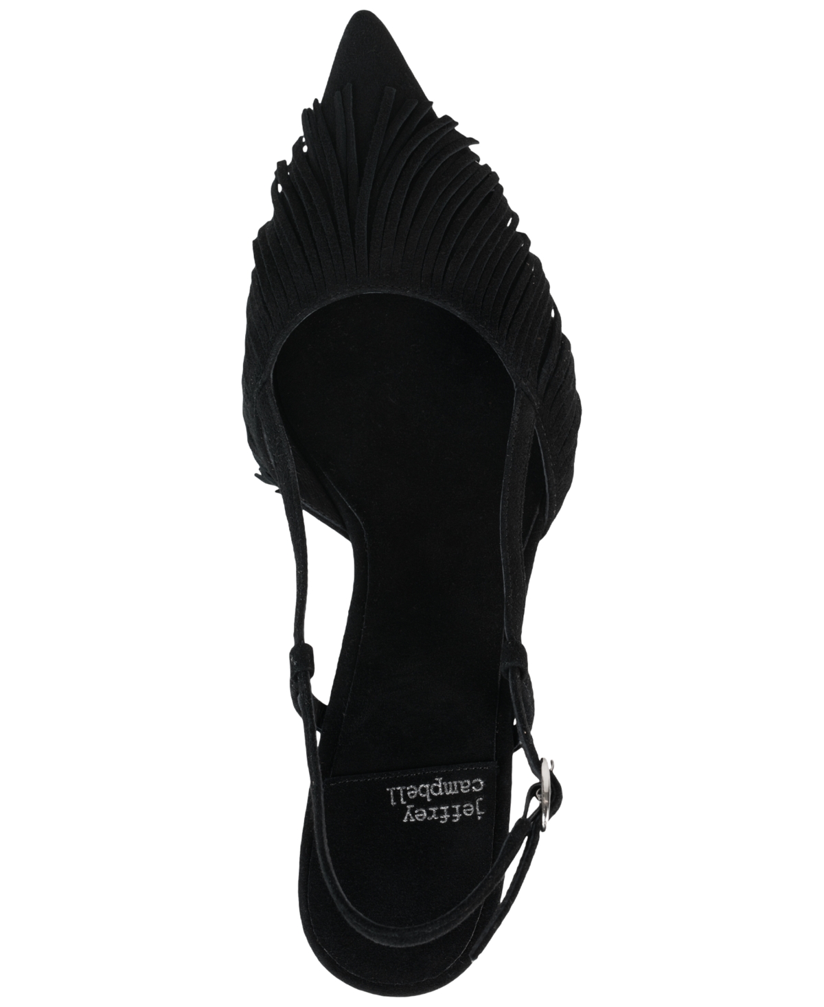 Jeffrey Campbell Lasso Fringed Kitten-Heel Slingback Pumps