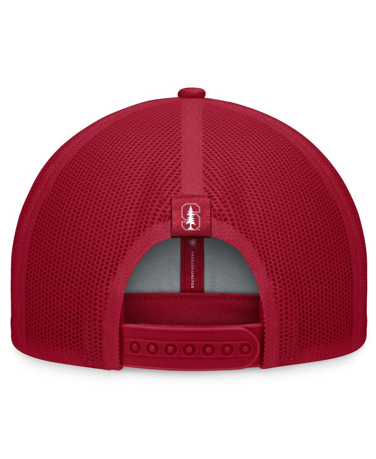 Top Of The World Cardinal Stanford Cardinal Carson Trucker Adjustable Hat In West Card