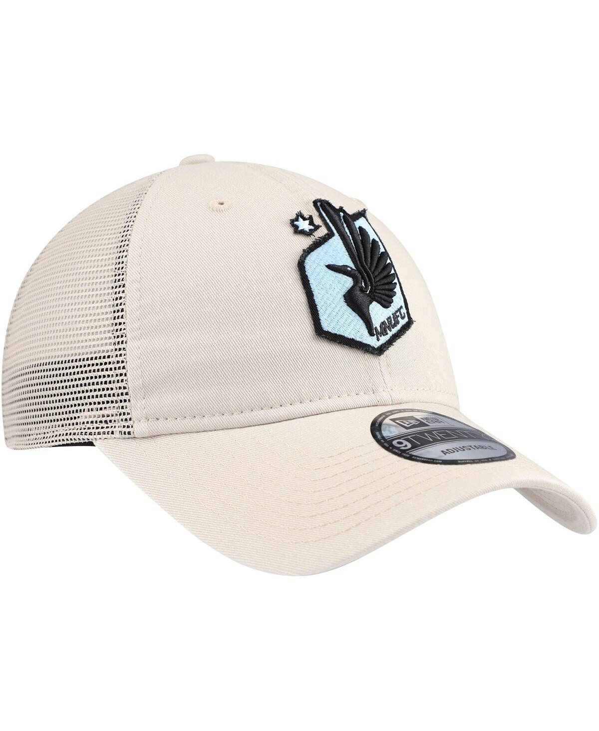 Shop New Era Men's Tan Minnesota United Fc Game Day 9twenty Adjustable Trucker Hat
