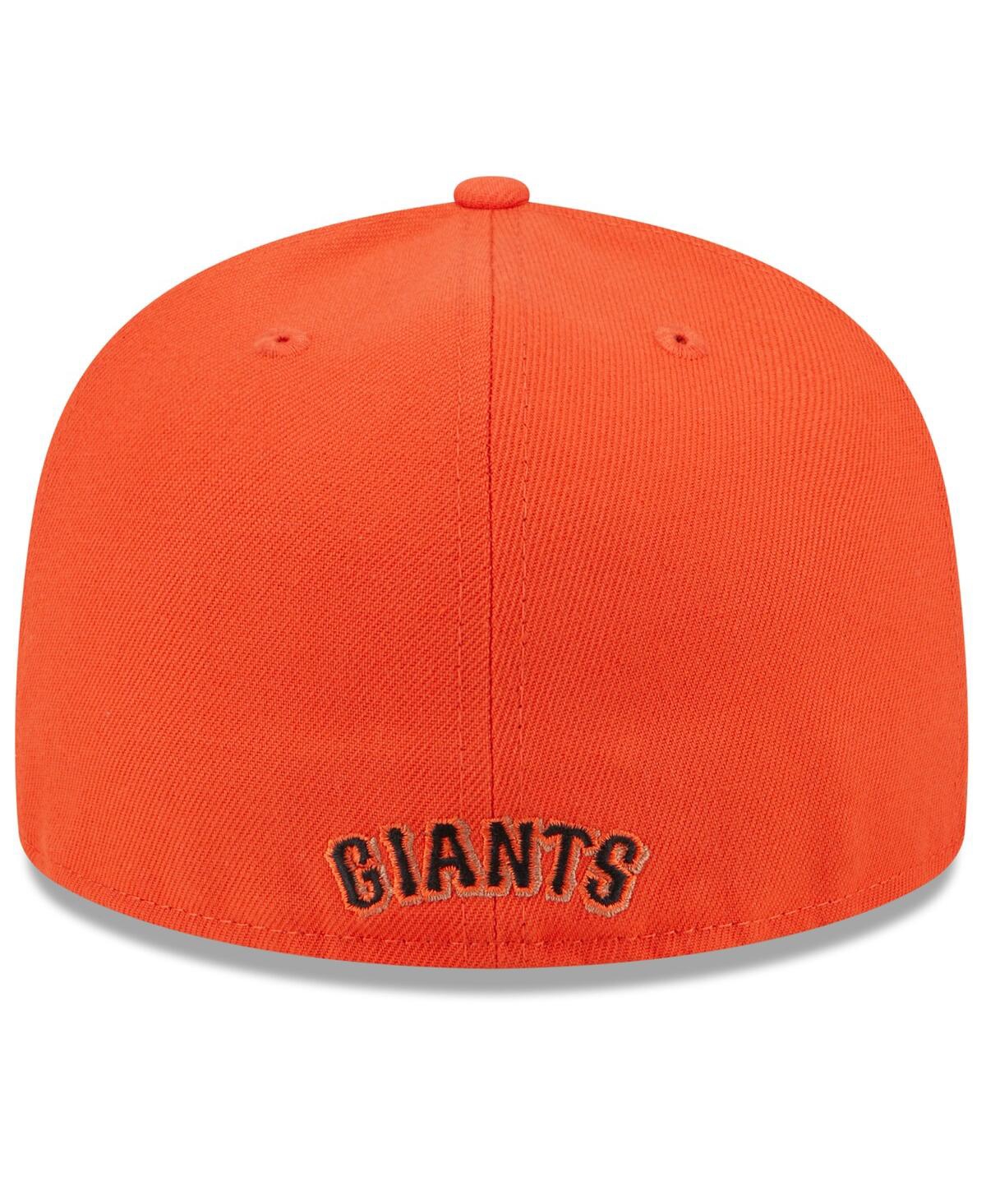 Shop New Era Men's Black/orange San Francisco Giants Gameday Sideswipe 59fifty Fitted Hat In Black Oran