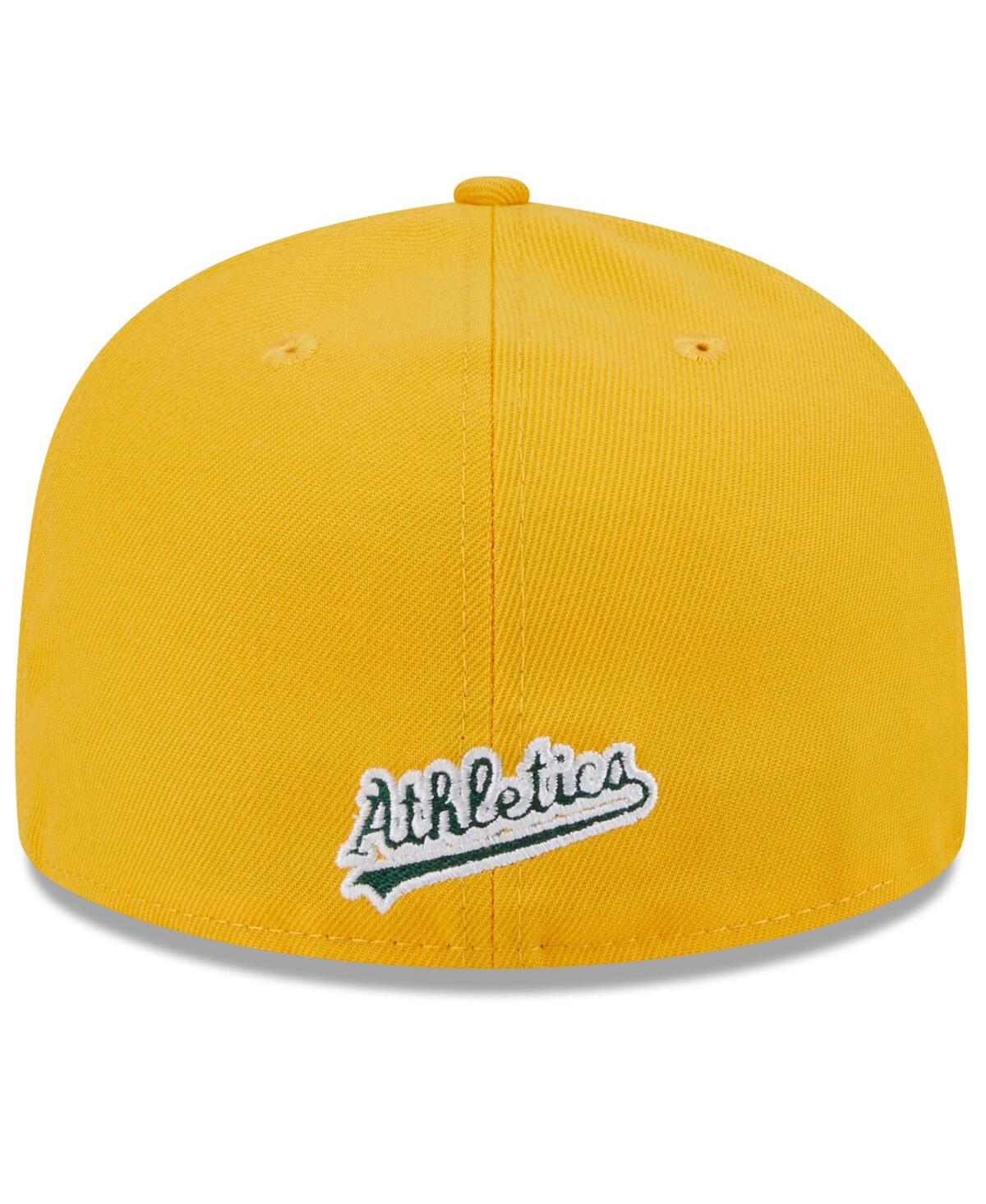 New Era Men's Green/Gold Oakland Athletics Gameday Sideswipe 59Fifty Fitted Hat