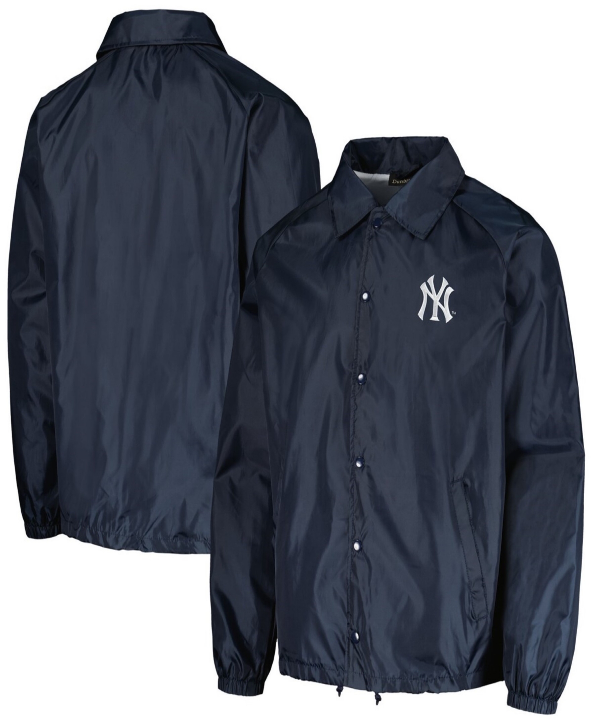 Dunbrooke Men's Navy New York Yankees Coach's Raglan Full-snap Windbreaker Jacket