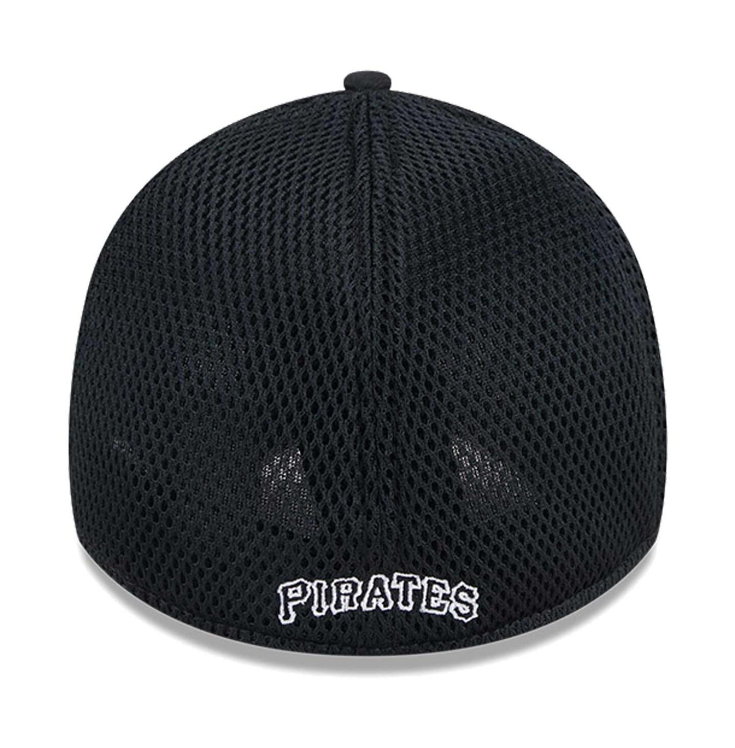 Мужская кепка New Era Pittsburgh Pirates Evergreen Black White Neo 39Thirty Flex Hat — фото 3