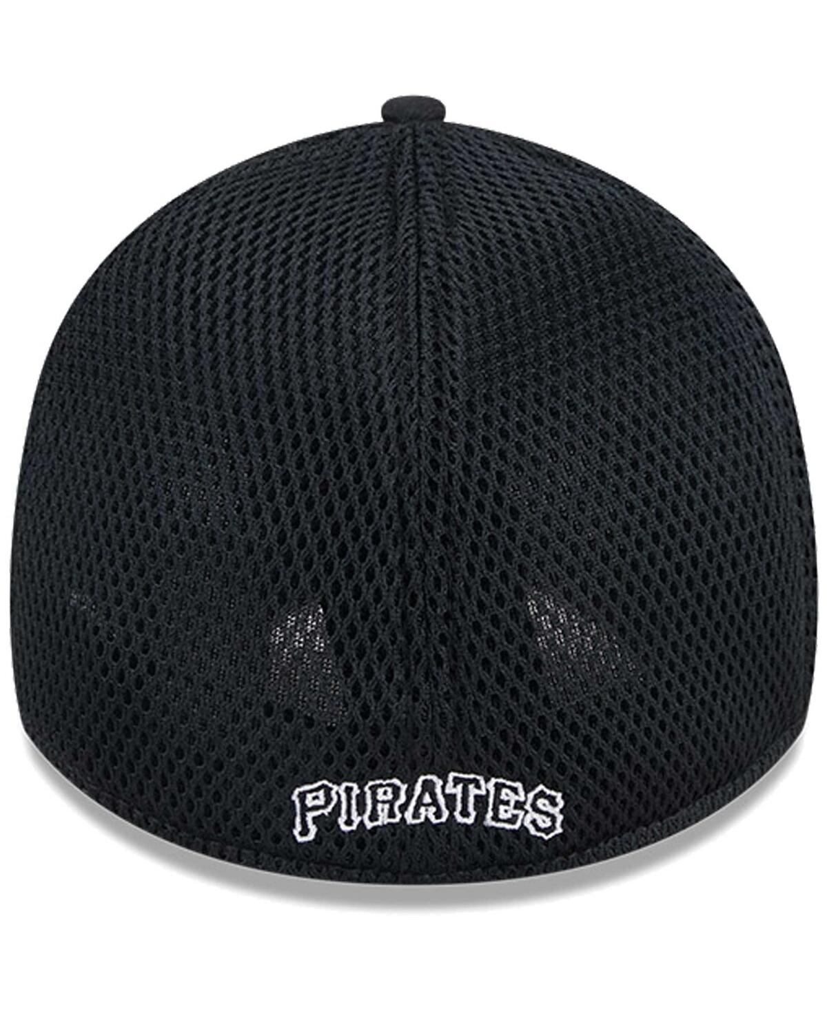 New Era Men's Pittsburgh Pirates EvergreenWhite Neo 39Thirty Flex Hat - Black