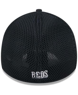 Men's Cincinnati Reds Evergreen Black White Neo 39Thirty Flex Hat