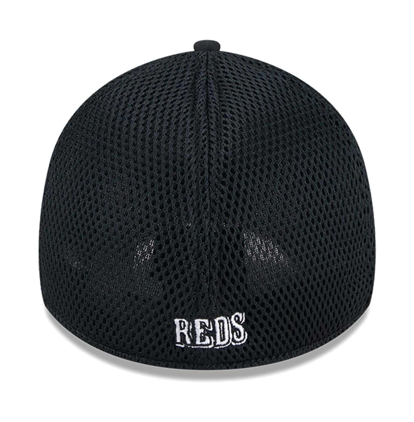 Мужская кепка New Era Cincinnati Reds Evergreen Black White Neo 39Thirty Flex Hat — фото 3
