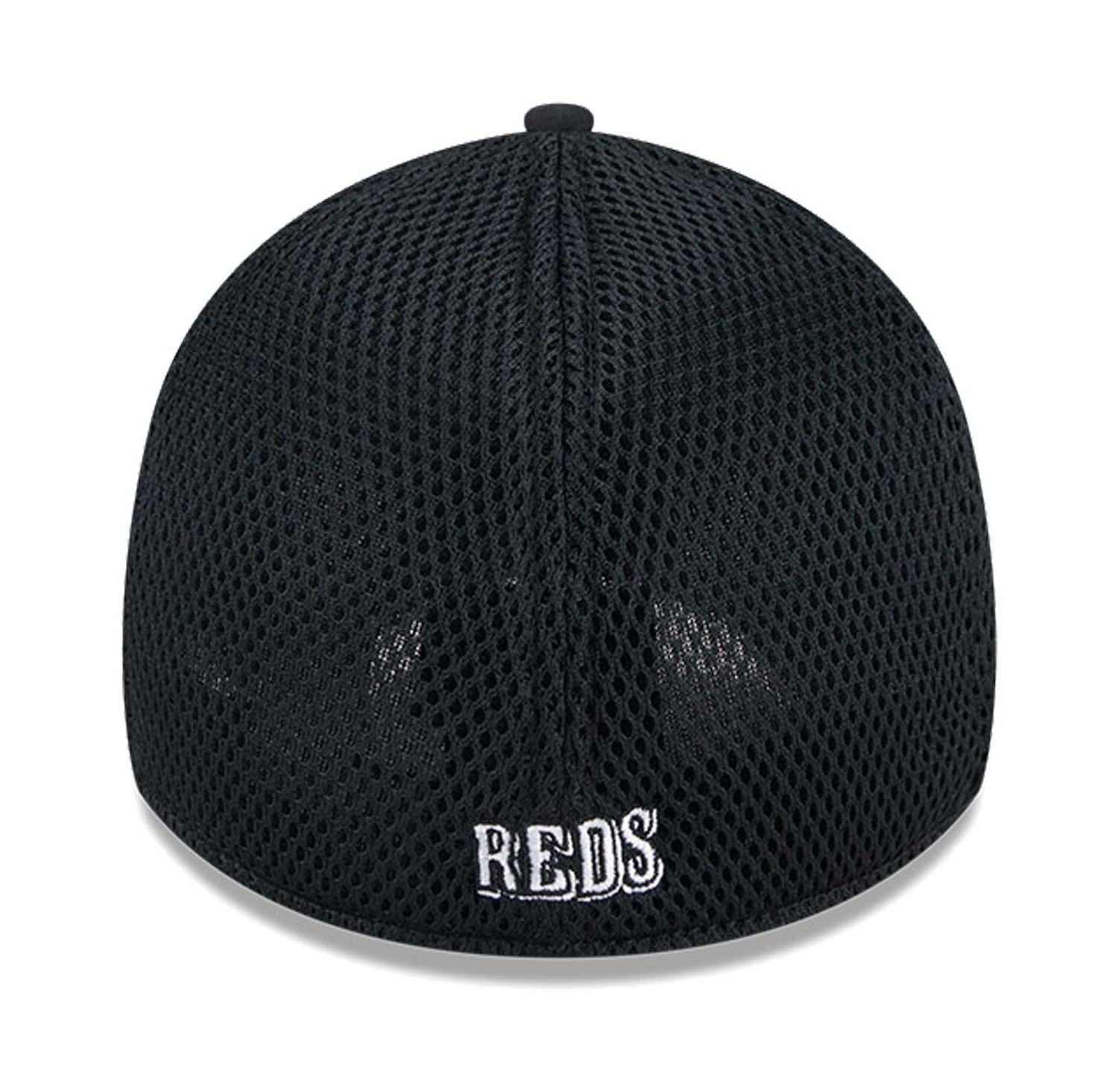 Men's Cincinnati Reds Evergreen Black White Neo 39Thirty Flex Hat