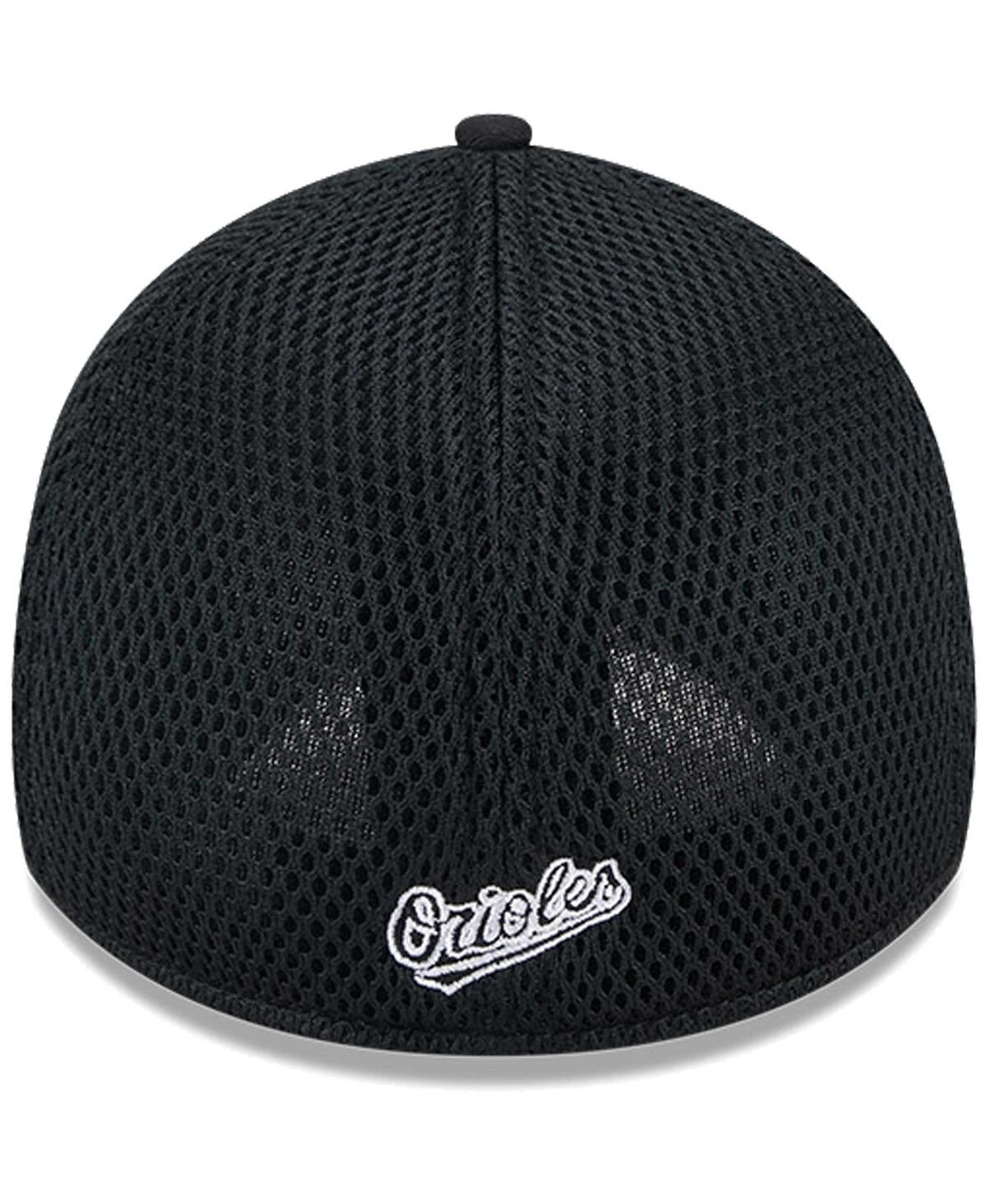New Era Men's Baltimore Orioles Evergreen Black White Neo 39Thirty Flex Hat