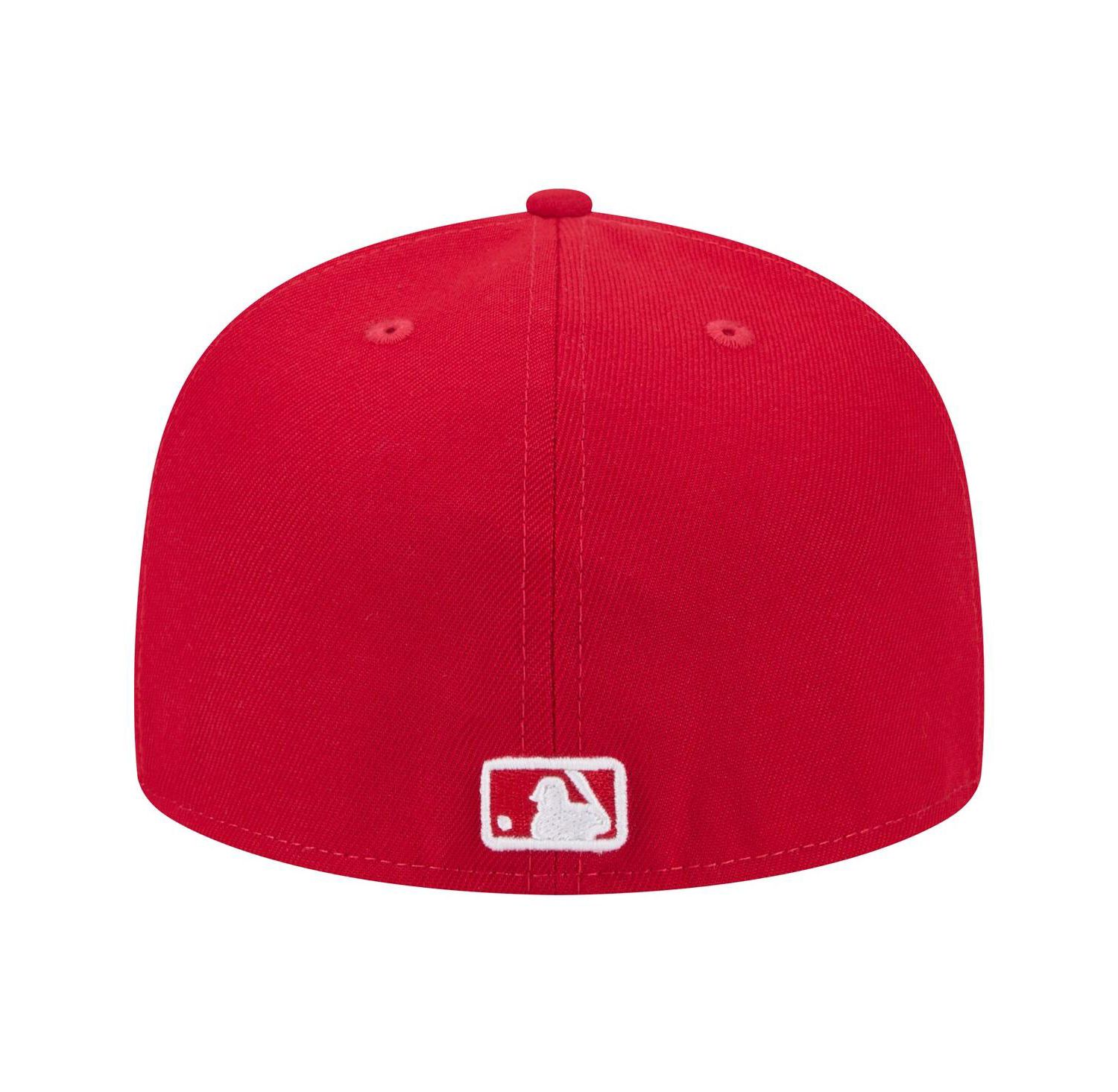 Men's Red Miami Marlins White Logo 59Fifty Fitted Hat