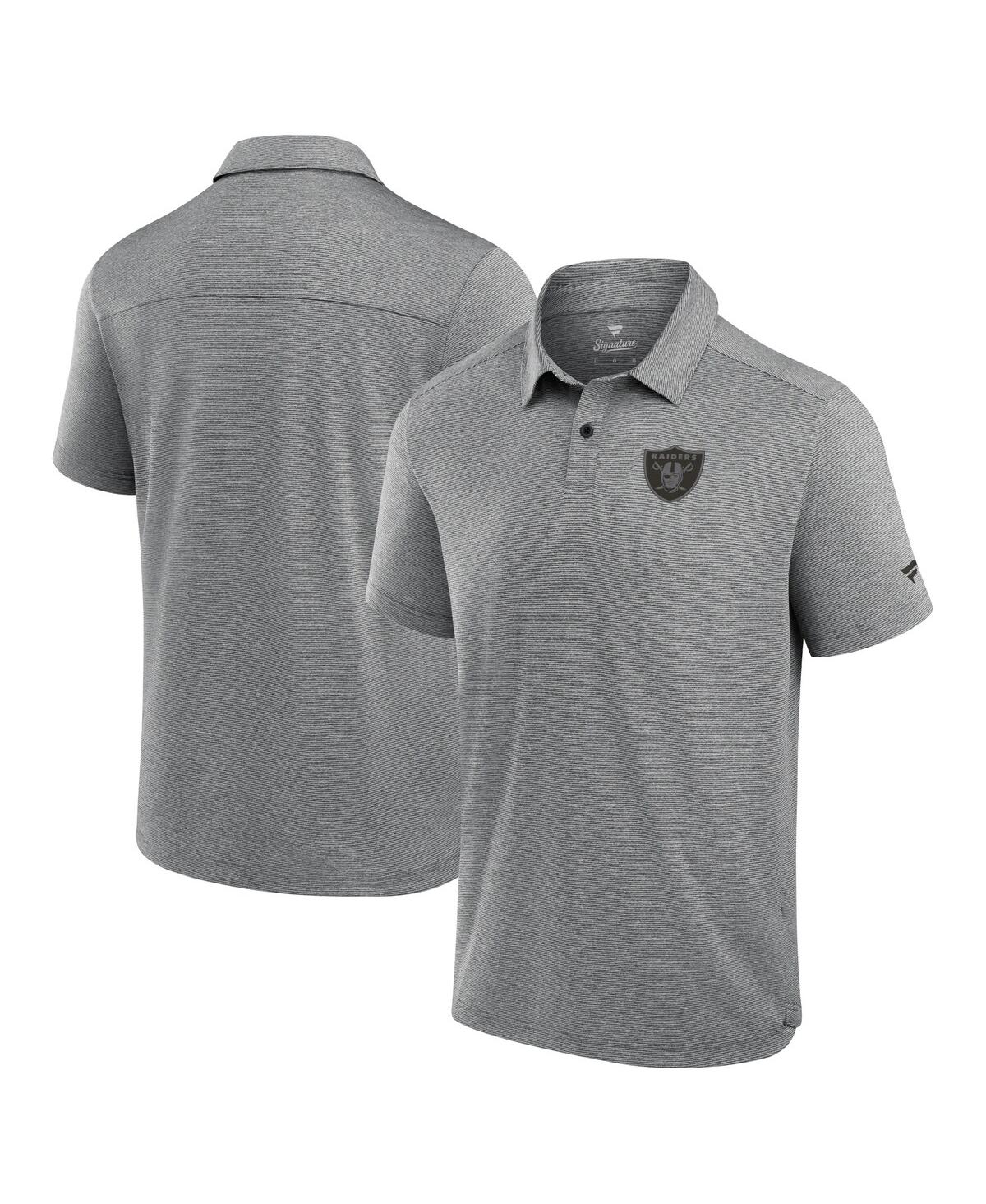 Men's Black Las Vegas Raiders Front Office Tech Polo Shirt - A
