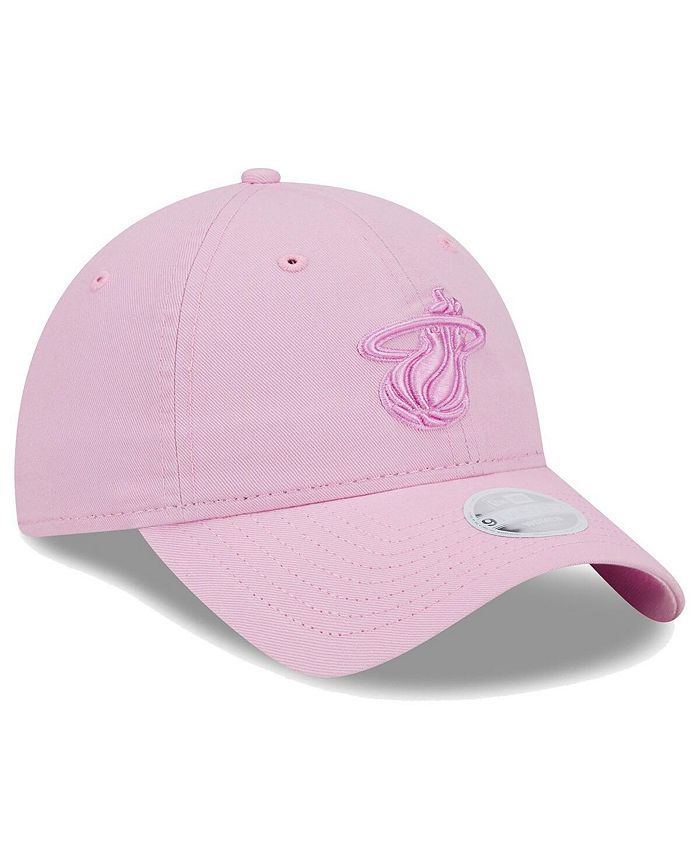 New Era Women's Pink Miami Heat Colorpack Tonal 9twenty Adjustable Hat ...