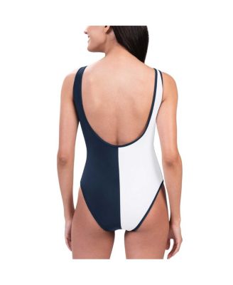 Women's Navy/White Dallas Cowboys Last Stand One-Piece Swimsuit