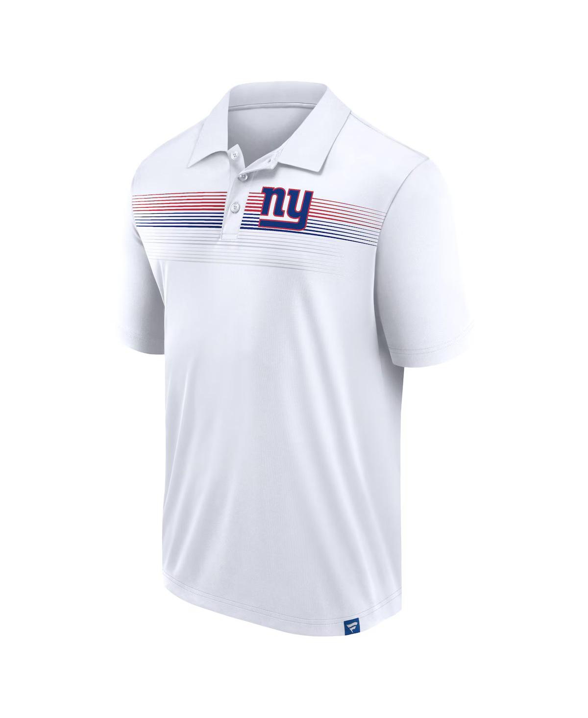 Shop Fanatics Branded Men's White New York Giants Victory For Us Interlock Polo In Wht,d.royl