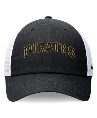 Men's Black Pittsburgh Pirates Evergreen Wordmark Trucker Adjustable Hat