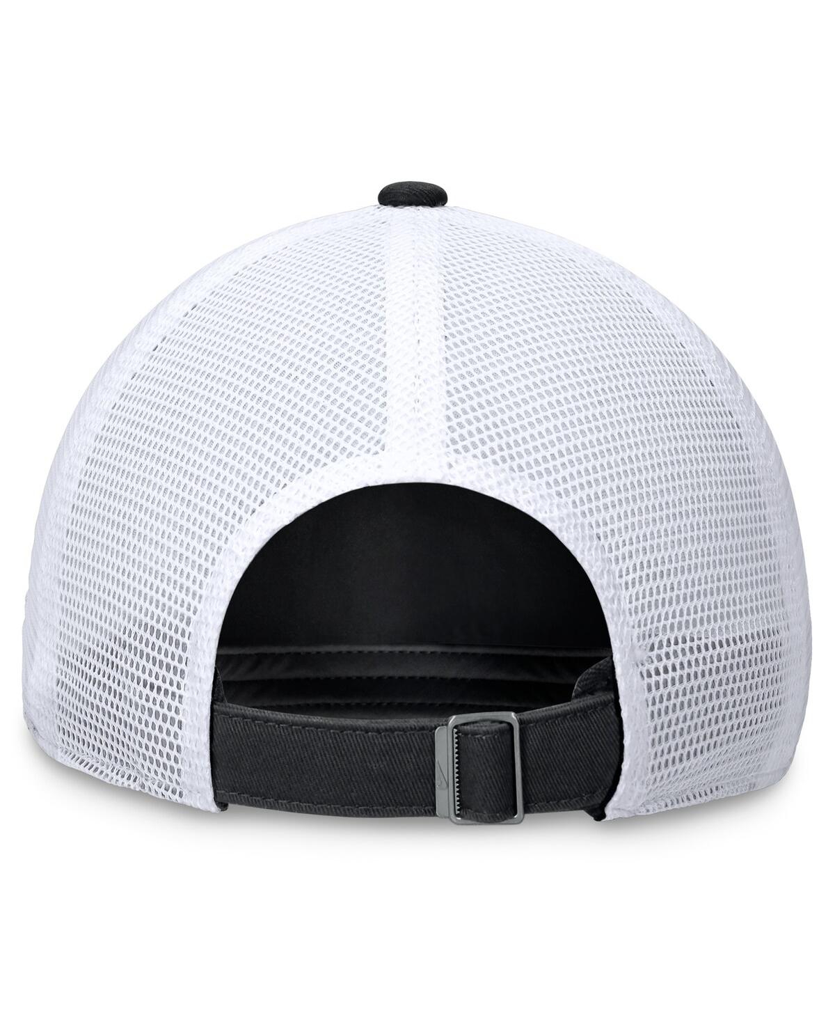 Nike Men's Black Pittsburgh Pirates Evergreen Wordmark Trucker Adjustable Hat In Blk,wht
