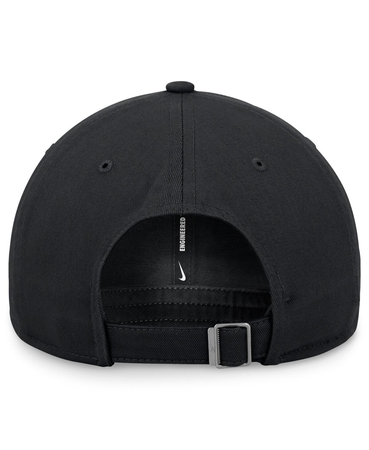 Nike Men's Black Pittsburgh Pirates Evergreen Club Adjustable Hat In Black