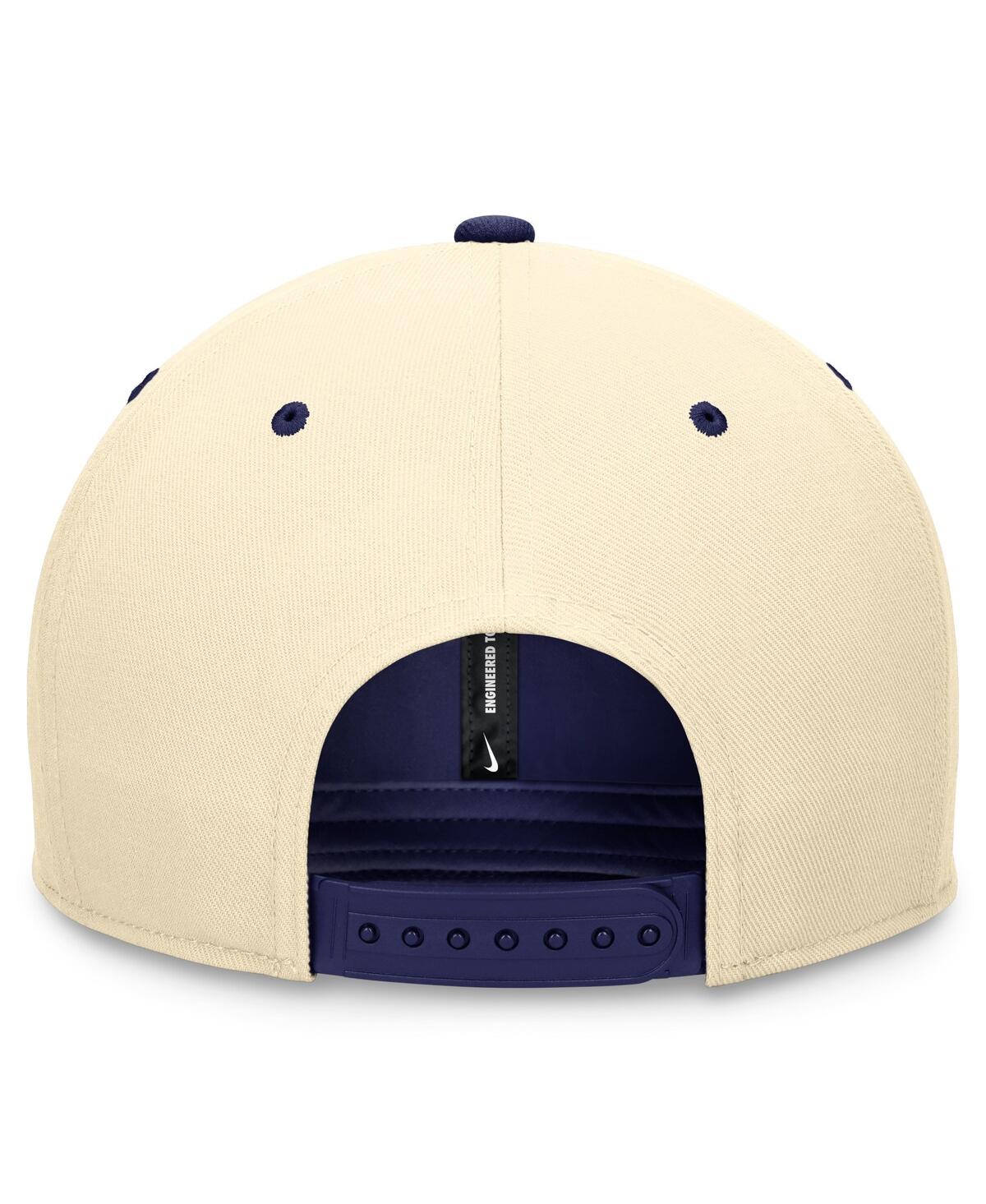 Shop Nike Men's Cream/royal Brooklyn Dodgers Rewind Cooperstown Collection Performance Snapback Hat In Coconloyal