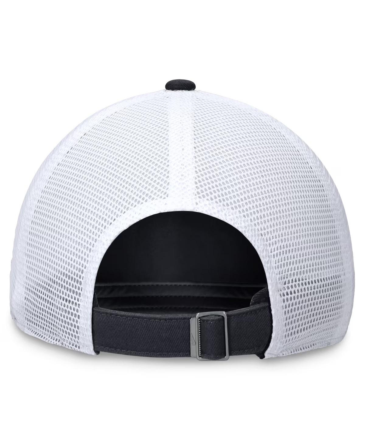 Nike Men's Navy Seattle Mariners Evergreen Wordmark Trucker Adjustable Hat In Pi Blu,wh