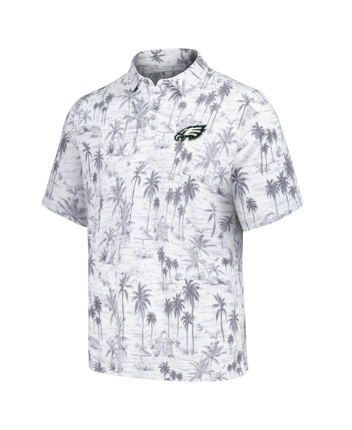 Shop Tommy Bahama Men's Gray Philadelphia Eagles Cabana Shores Island Zone Tri-blend Polo