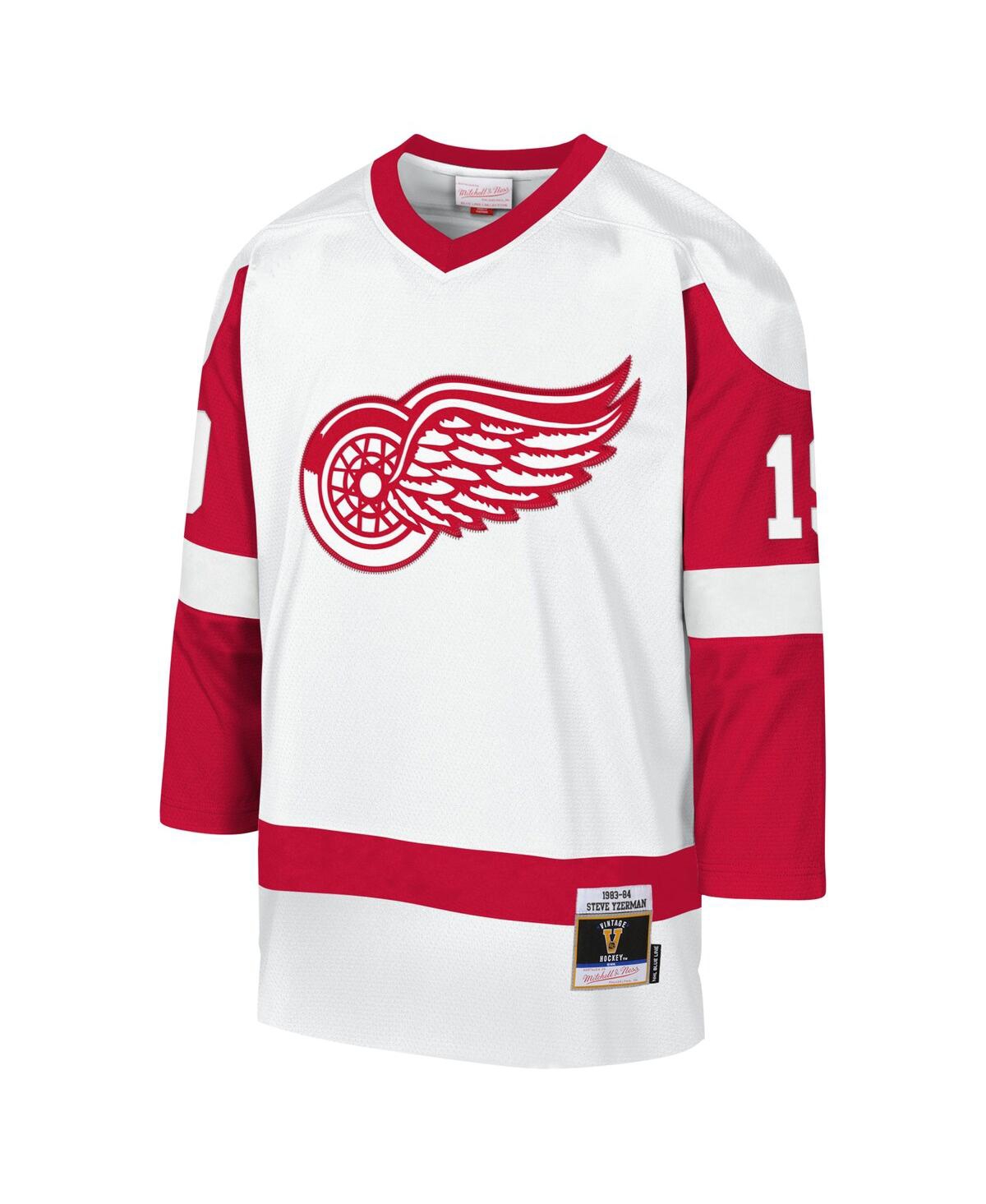 Mitchell Ness Youth Steve YzermanDetroit Red Wings 1983-84 Blue Line Player Jersey - White