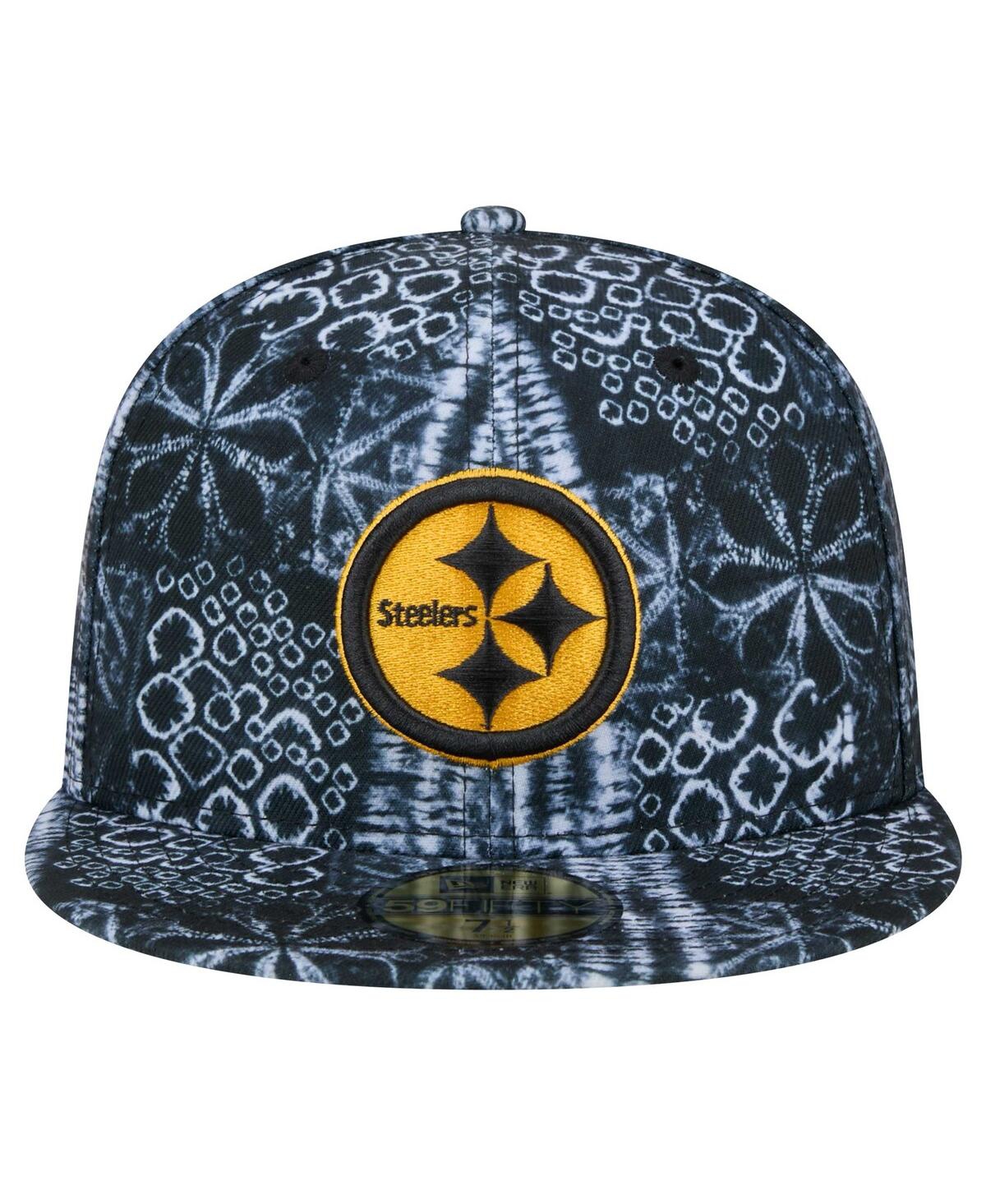 Shop New Era Men's Black Pittsburgh Steelers Shibori 59fifty Fitted Hat