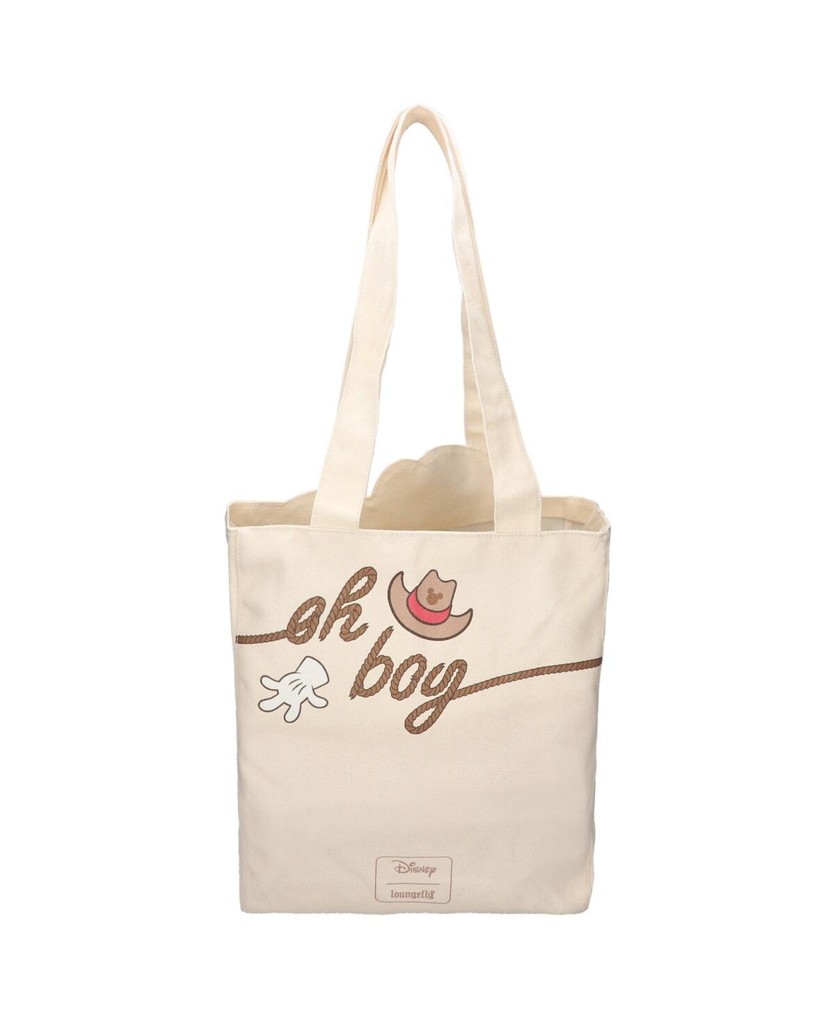 Shop Loungefly Mickey Mouse Western Canvas Tote Bag In No Color