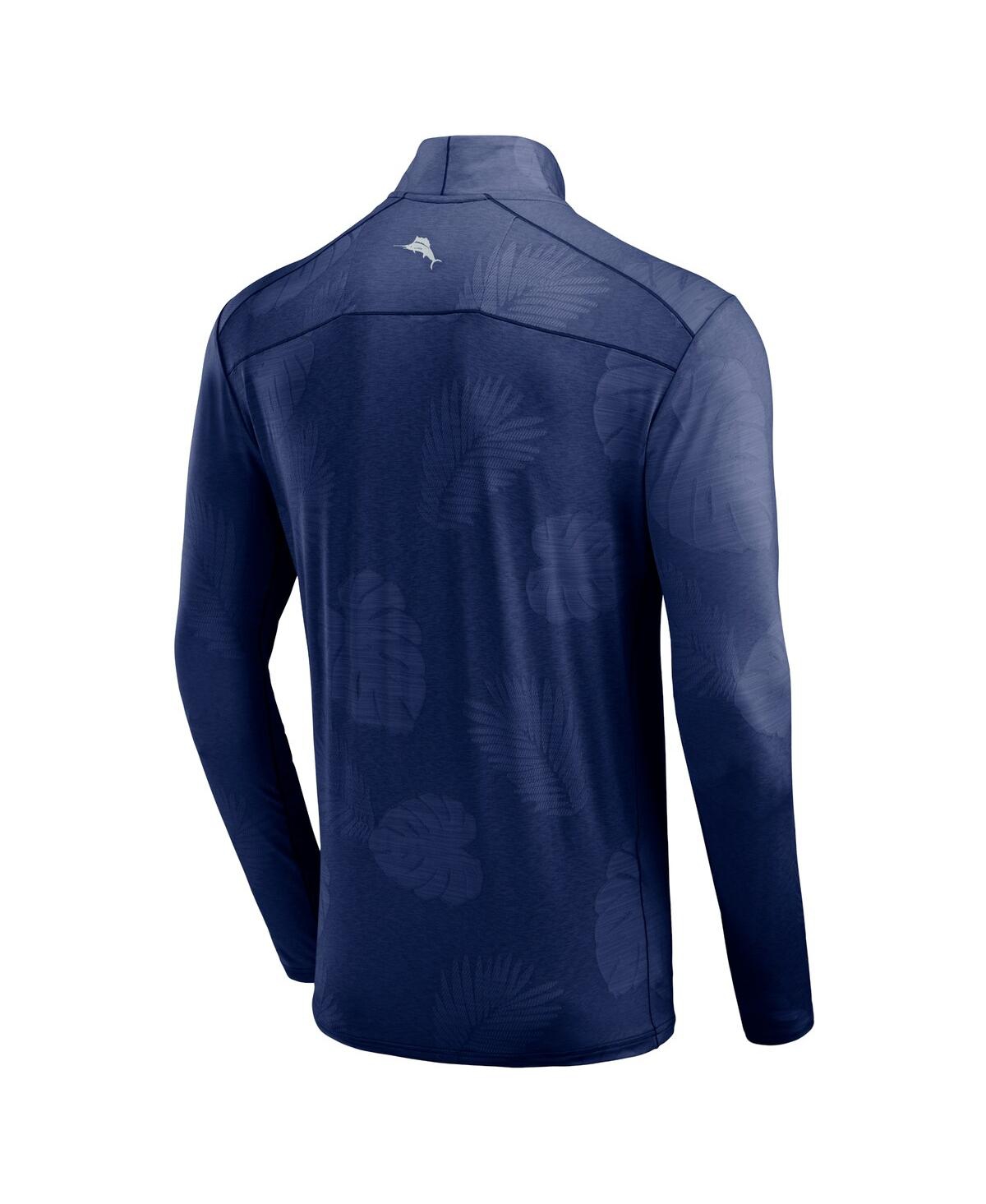 Tommy Bahama Blue Fanatics Corporate Delray Frond Islandzone Half-zip Jacket In Fanatics-b