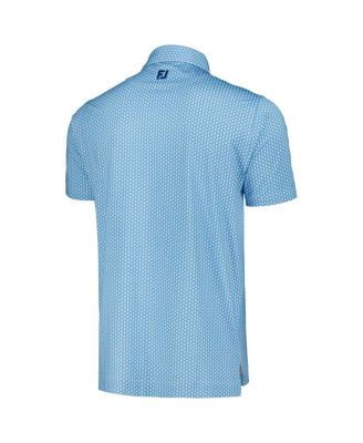 Men's Light Blue The Players Scallop Shell Foulard Lisle ProDry Polo