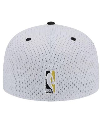 Men's White/Black Utah Jazz Throwback 2Tone 59fifty Fitted Hat