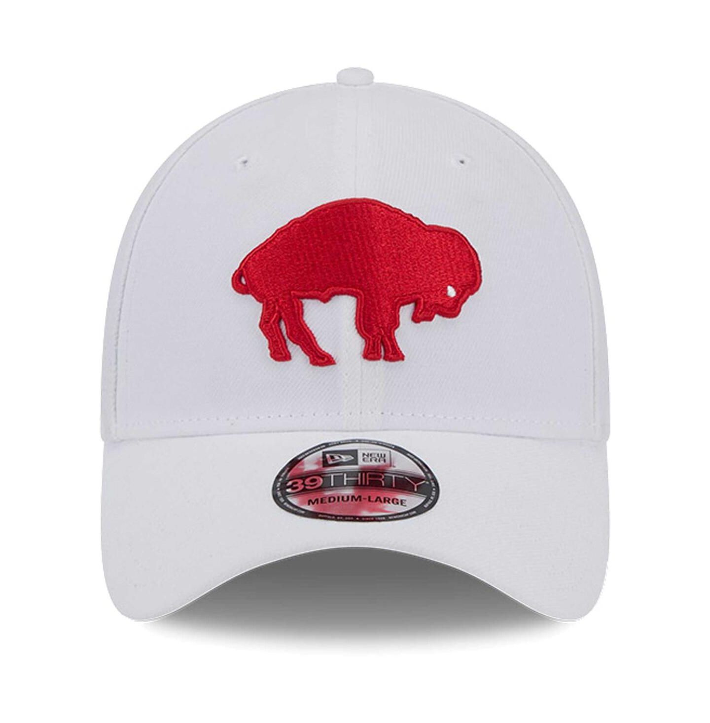 Мужская кепка New Era White Buffalo Bills Throwback 39Thirty Flex Hat — фото 4
