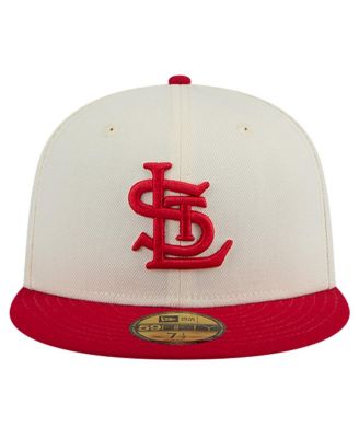 Men's White St. Louis Cardinals Cooperstown Collection Chrome 59Fifty Fitted Hat