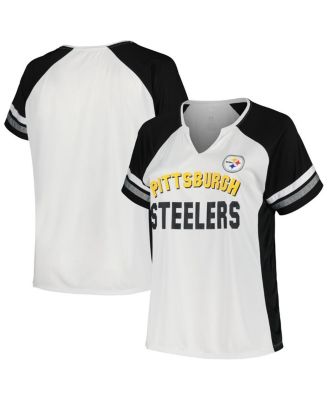 Fanatics Branded Women s White Black Pittsburgh Steelers Plus Size Color Block T Shirt Macy s