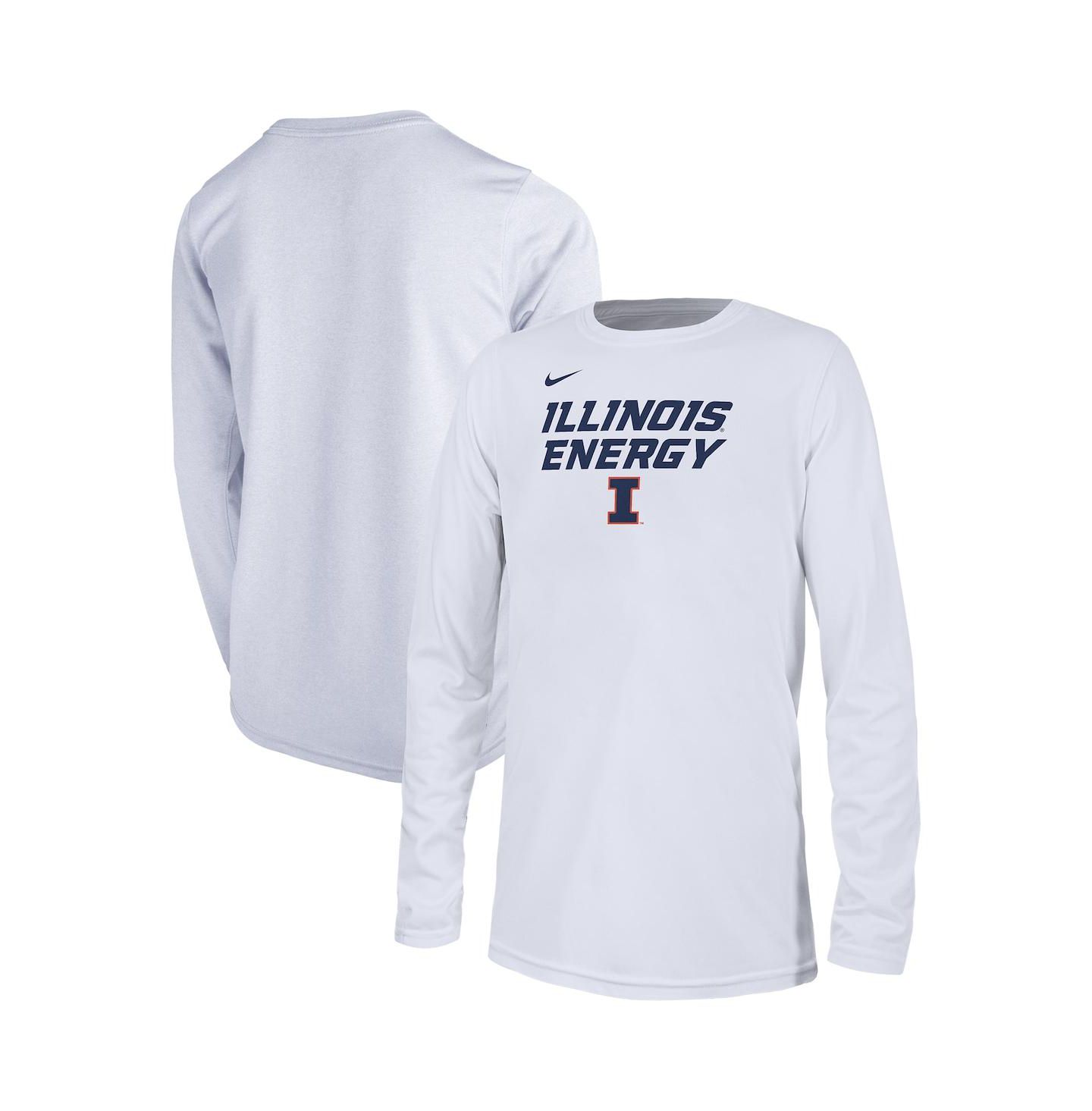 Детская футболка Nike Illinois Fighting Illini 2024 On-Court Bench Energy, White — фото 1
