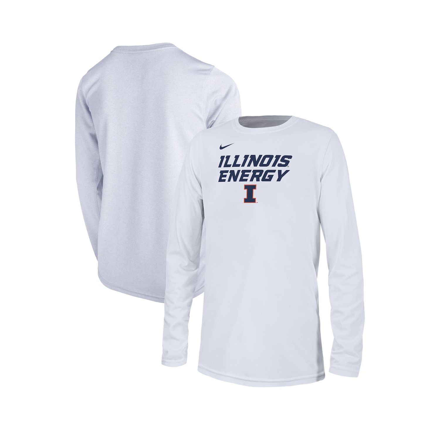Youth White Illinois Fighting Illini 2024 On-Court Bench Energy T-Shirt