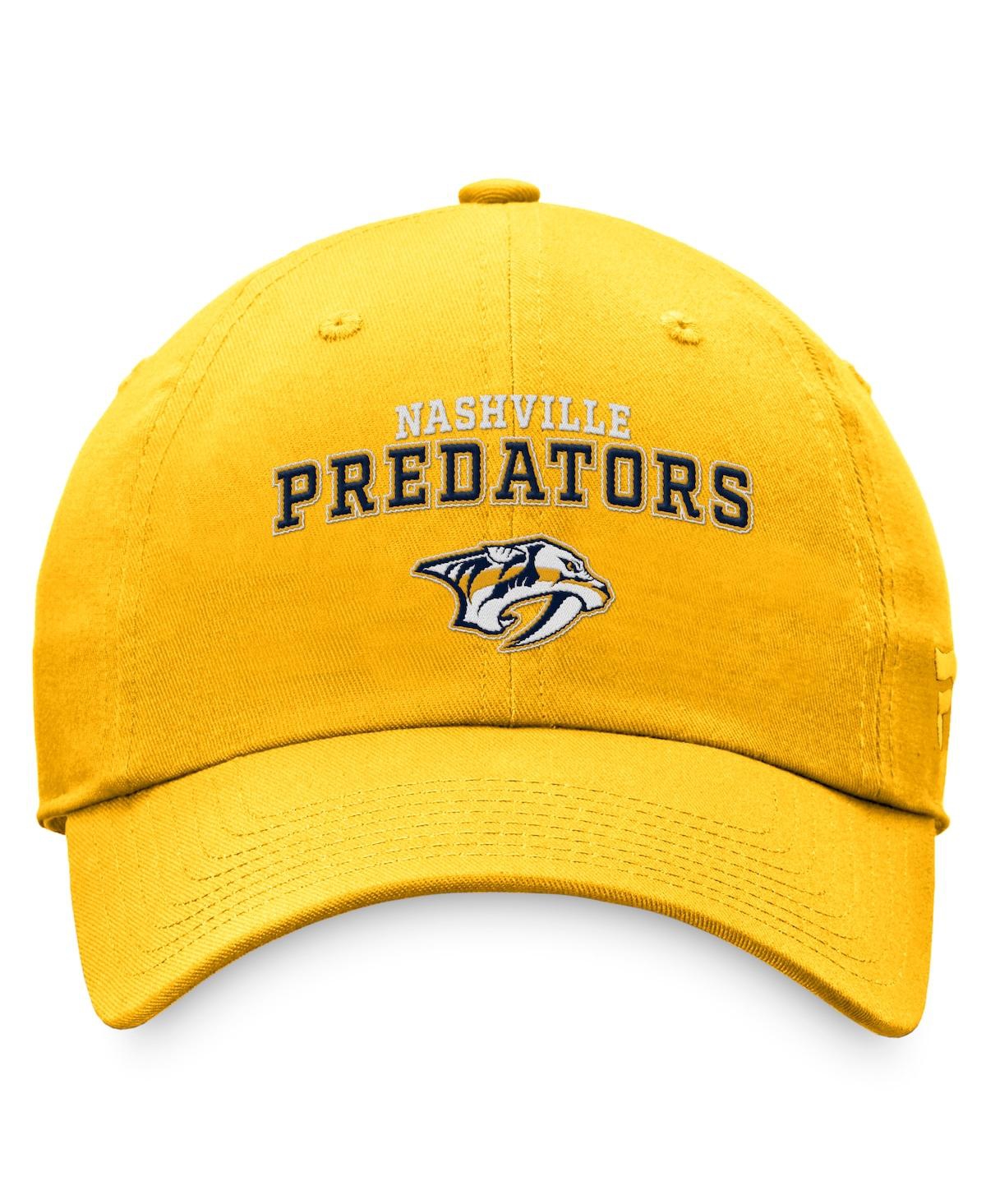 Fanatics Branded Women's Gold Nashville Predators Fundamental Two-hit Adjustable Hat In Yellw Gold