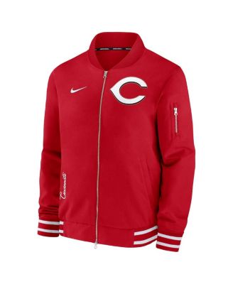 Men's Red Cincinnati Reds Authentic Collection Full-Zip Bomber Jacket