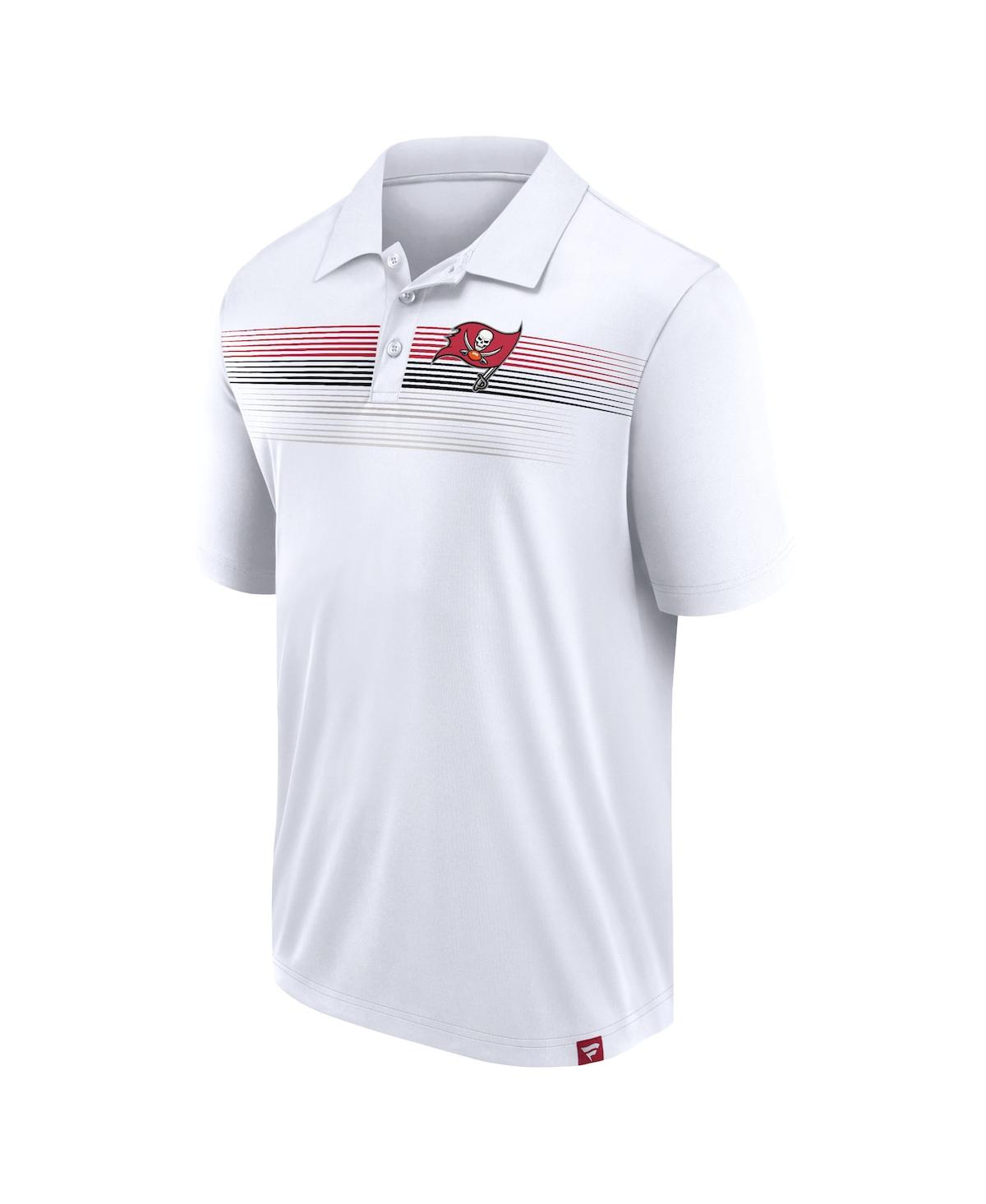 Shop Fanatics Branded Men's White Tampa Bay Buccaneers Victory For Us Interlock Polo In W,bc