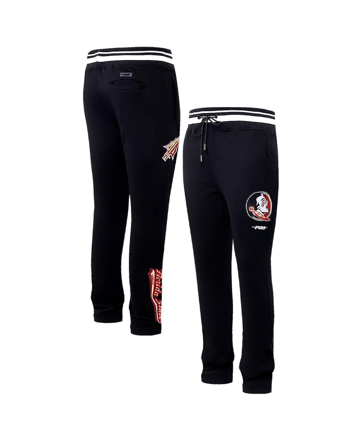 Men's Black Florida State Seminoles Script Tail Fleece Sweatpants - Black