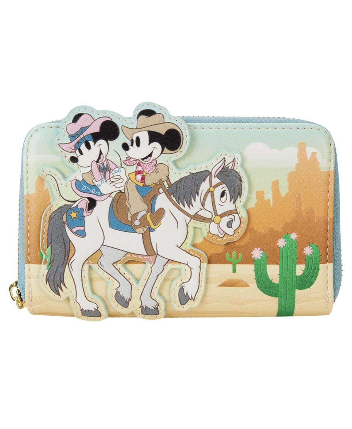 Loungefly Mickey Minnie Western Zip-around Wallet In No Color