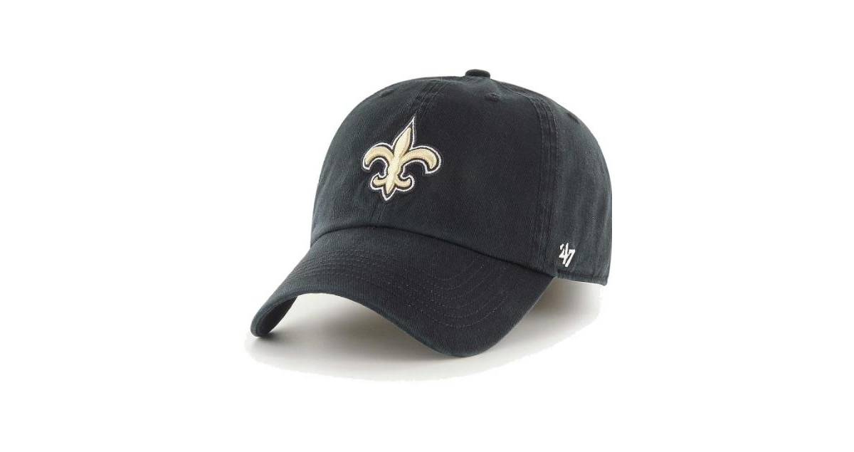 47 Brand Men's Black New Orleans Saints Franchise Logo Fitted Hat - Black