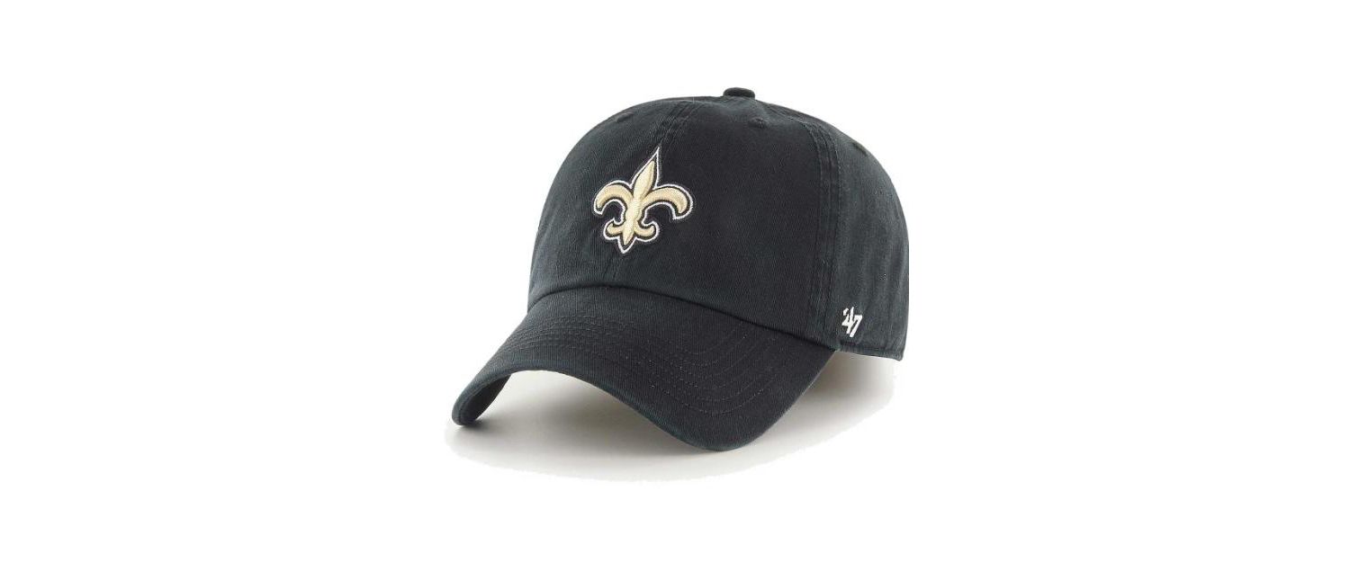 47 Brand Men's Black New Orleans Saints Franchise Logo Fitted Hat