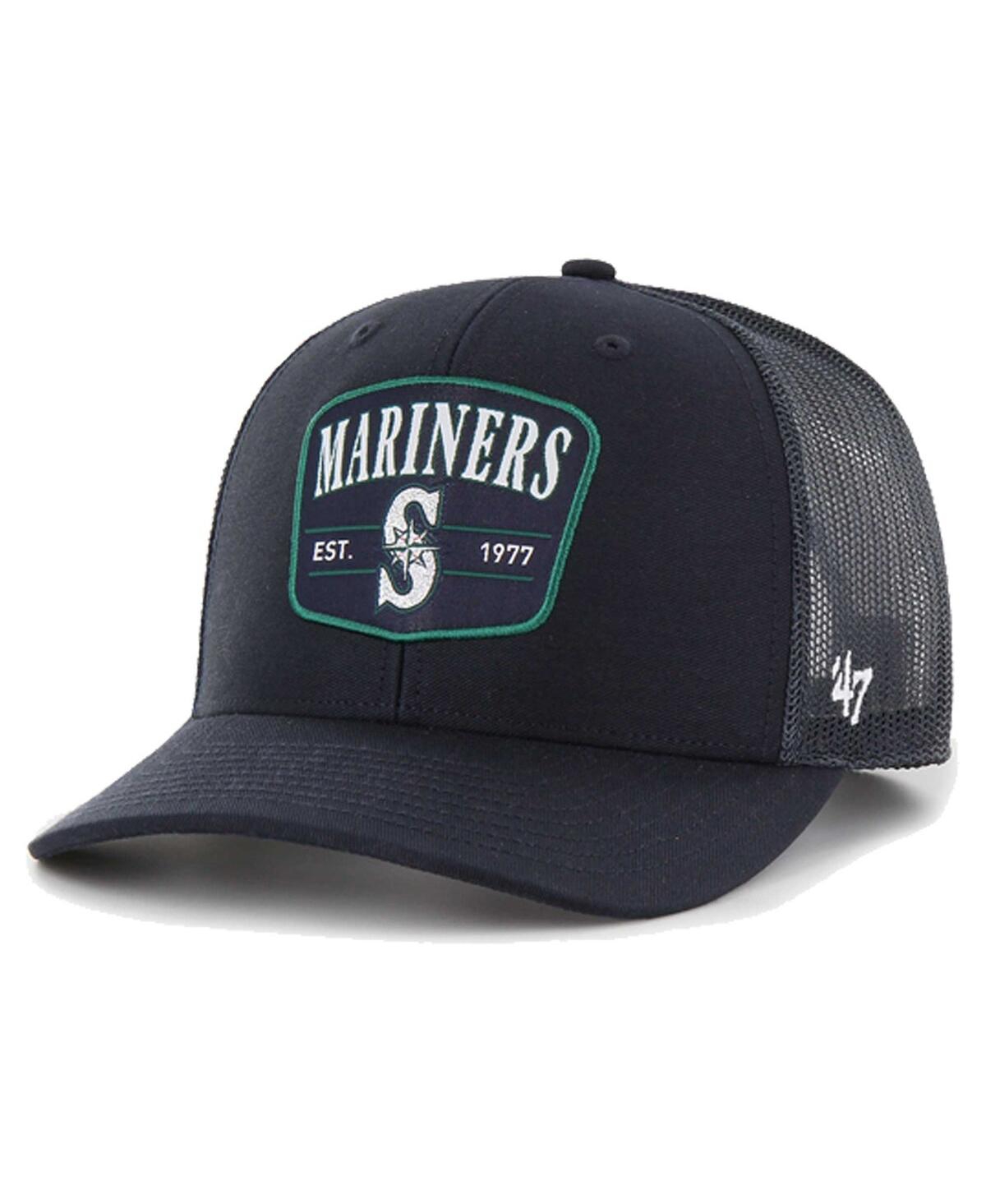 47 Brand Men's Navy Seattle Mariners Squad Trucker Adjustable Hat - Navy