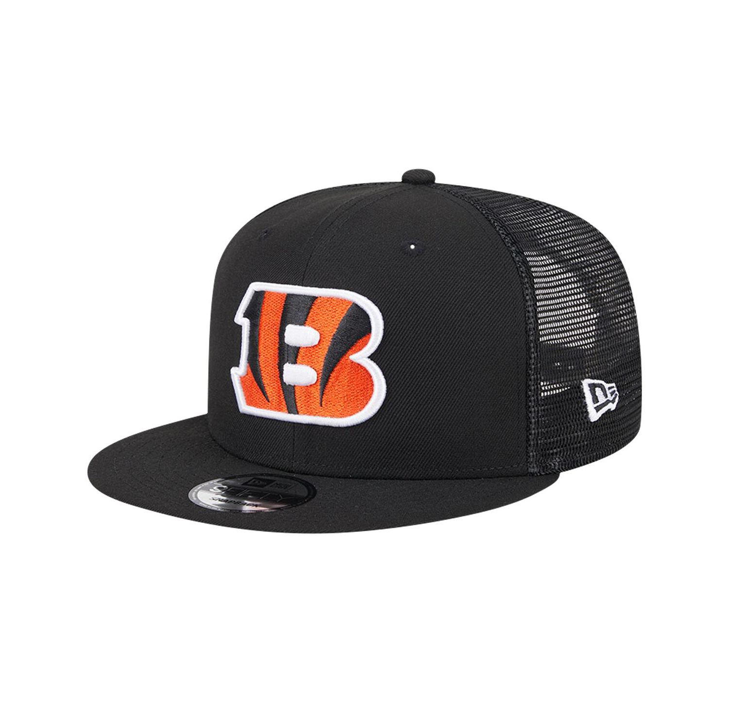 Men's Black Cincinnati Bengals Main Trucker 9Fifty Snapback Hat