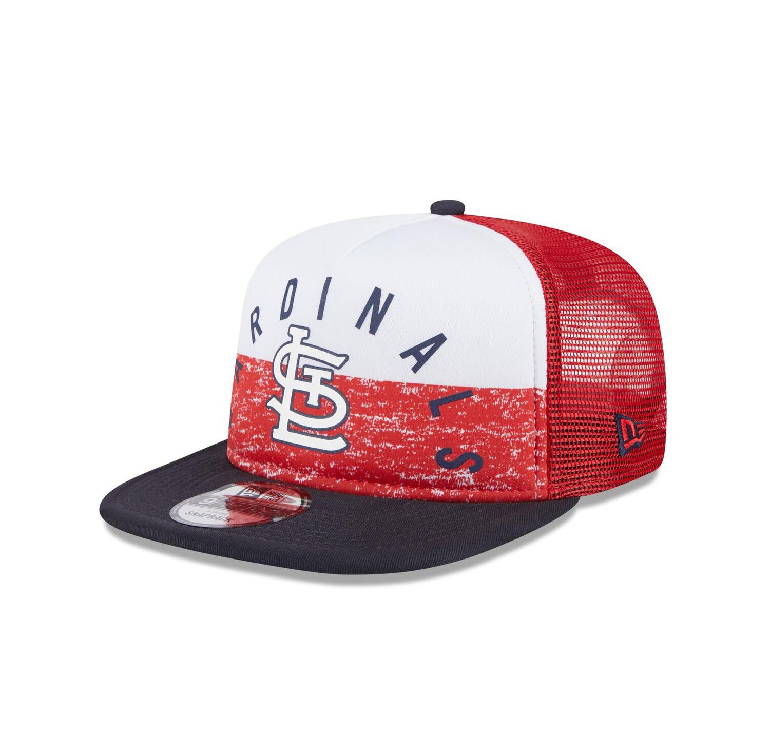 Men's White/Red St. Louis Cardinals Team Foam Front A-Frame Trucker 9Fifty Snapback Hat