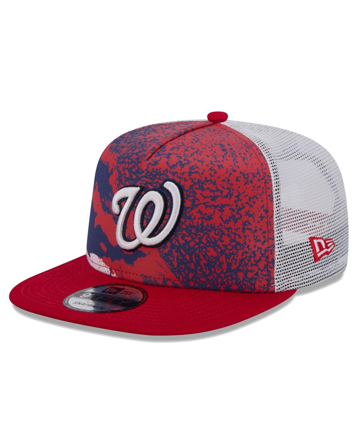 Men's Red Washington Nationals Court Sport 9Fifty Snapback Hat - Red