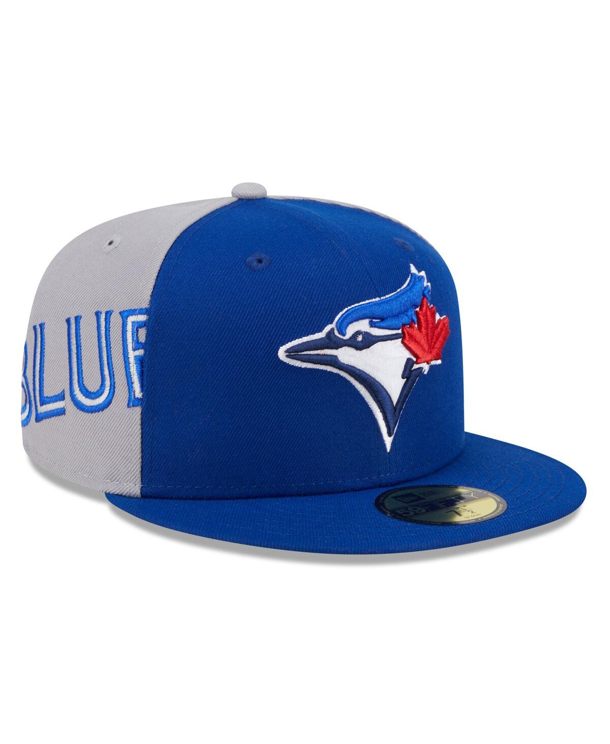 Shop New Era Men's Royal/gray Toronto Blue Jays Gameday Sideswipe 59fifty Fitted Hat In Royal Gray