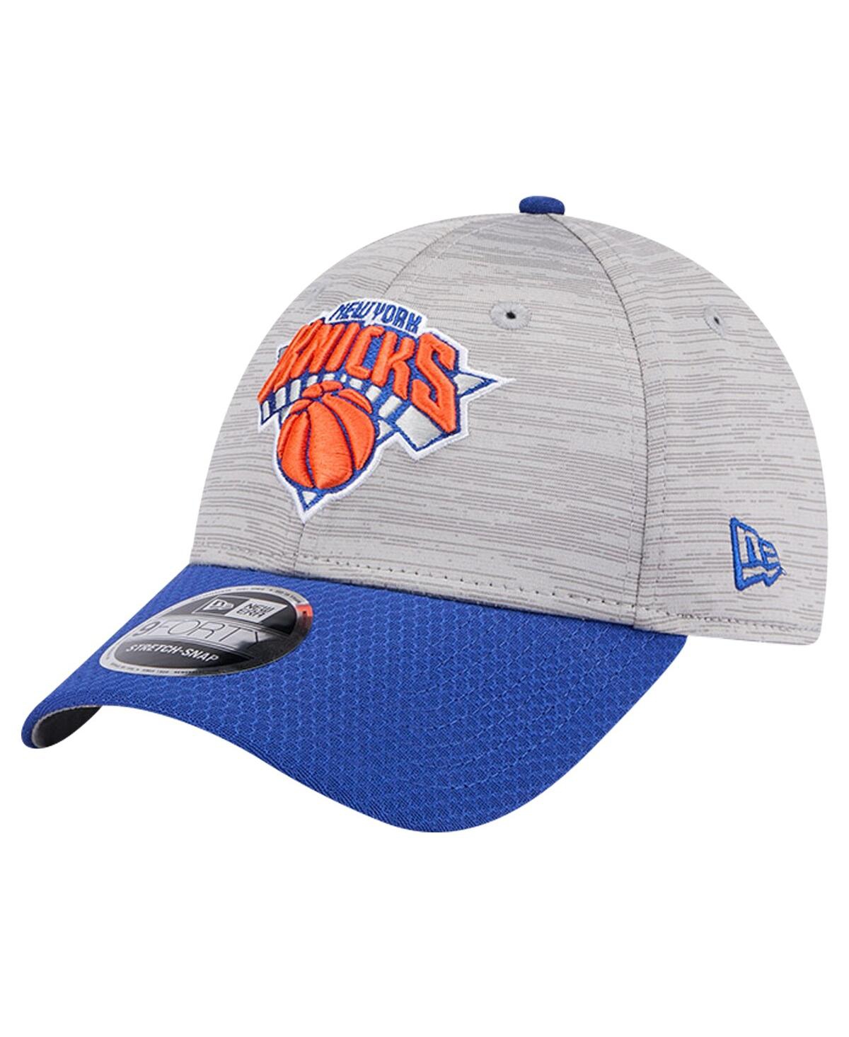 Men's Heather Gray/Blue New York Knicks Active Digi-Tech Two-Tone 9Forty Adjustable Hat - Heather Gr