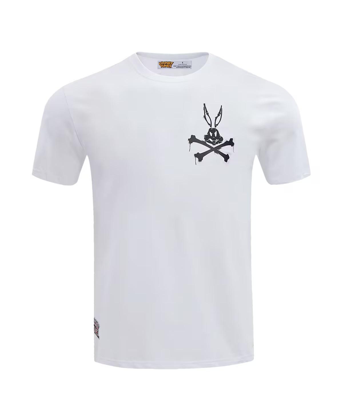 Shop Freeze Max Men's Bugs Bunny White Looney Tunes Melted Skeleton T-shirt