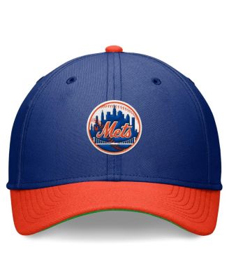 Men's Royal/Orange New York Mets Cooperstown Collection Rewind Swooshflex Performance Hat