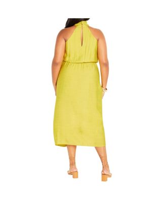 Plus Size Briella Halter Twist Front Maxi Dress